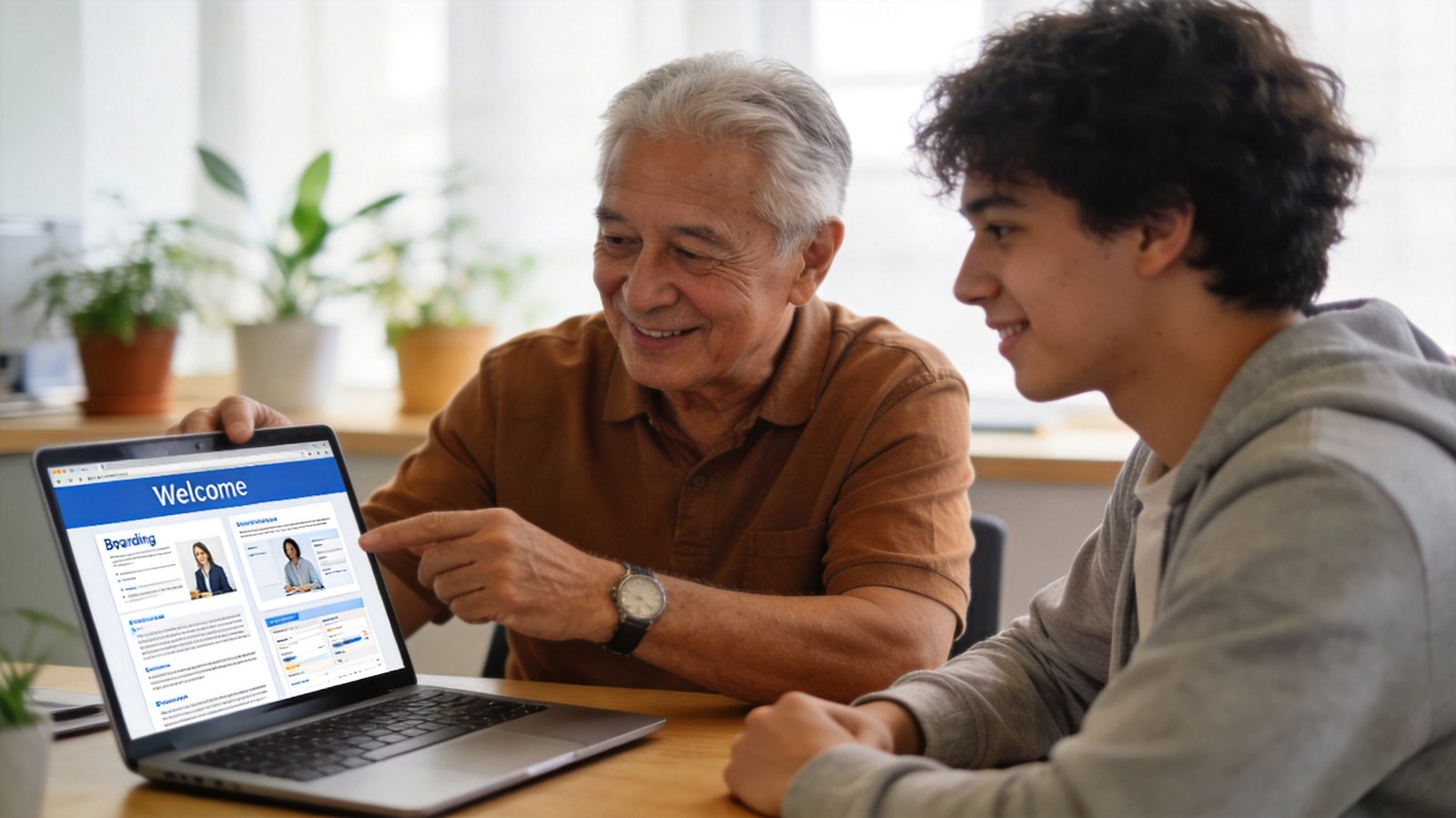Équipe RH lors d'un onboarding ou d'un entretien annuel